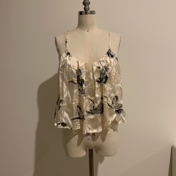 Satin burnout pleated top - Picture 3 of 6